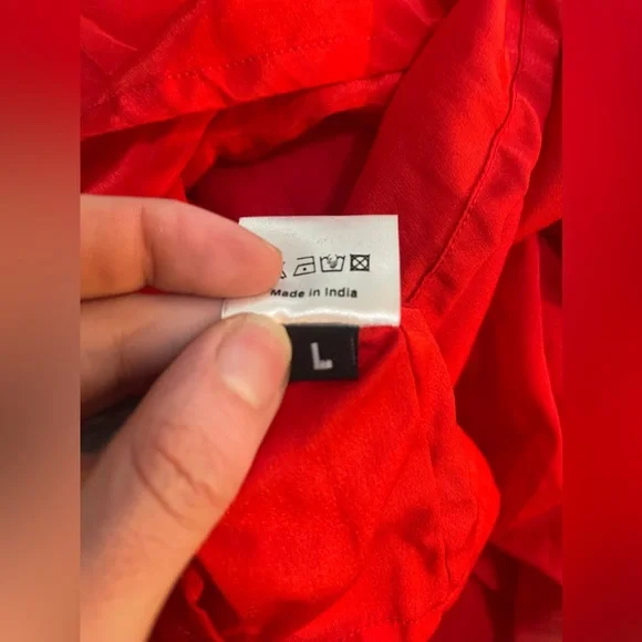 COPY - Shahida Parides Red Long Sleeve Cutout Mini Dress Size Large (12) NWT - Picture 12 of 14